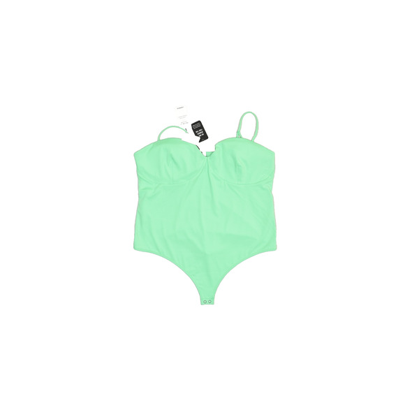 NEW Express Women's Green Sweetheart Bustier Bodysuit Regular Size XL NWT - Picture 1 of 8